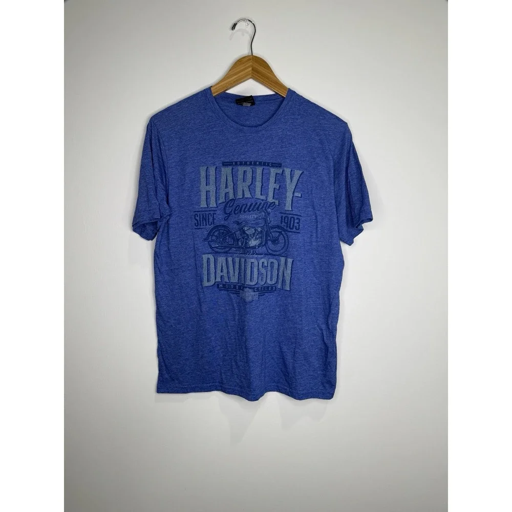 Harley-Davidson Texarkana Texas Blue Short Sleeve Graphic T-shirt Size L - Picture 4 of 16